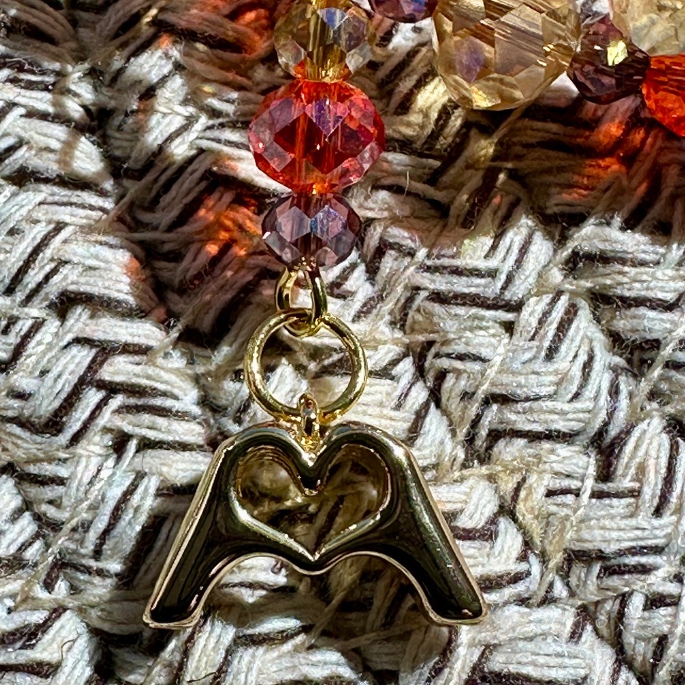 Taylor Swift coil Bracelet pair August and Swiftie theme in fall color crystal - Picture 6 of 8